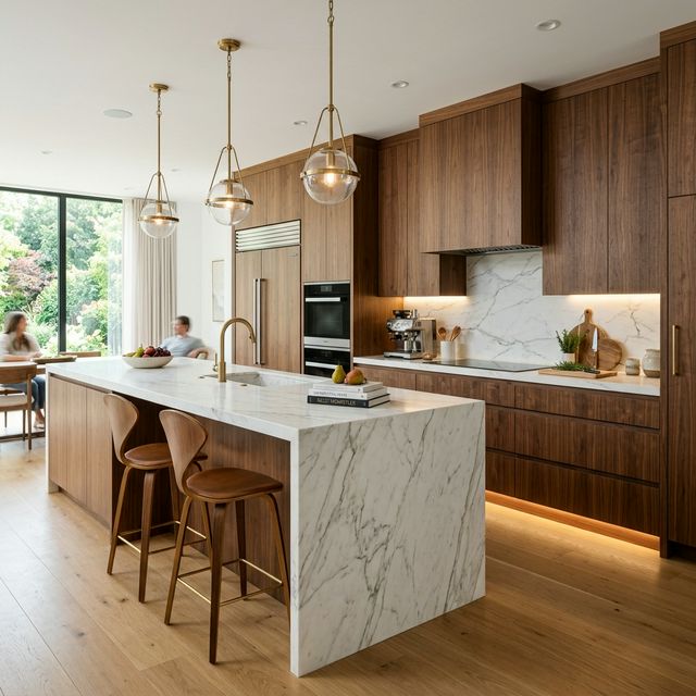 Không Gian Bếp Walnut